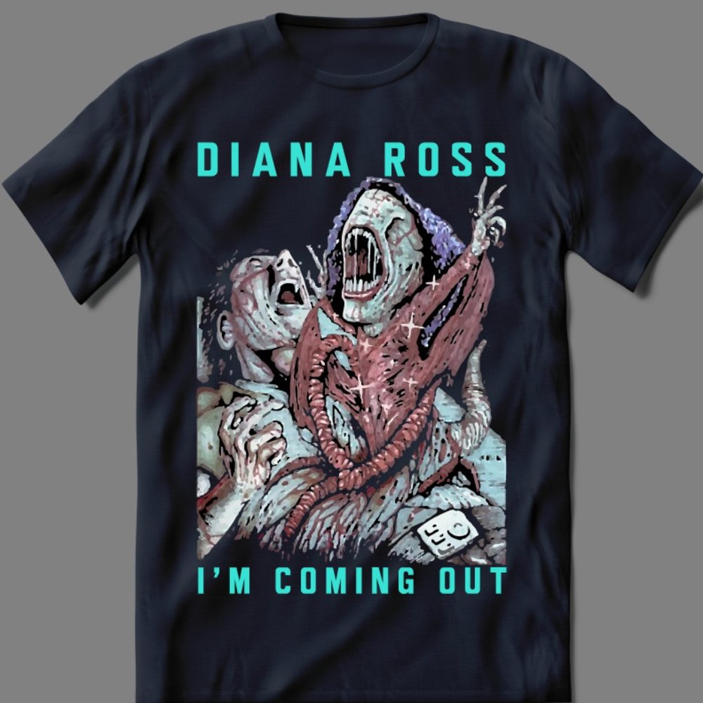 DIANA IM COMING OUT HEAVY METAL PARODY SHIRT